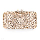 Glitzy Floral  Hard Clutch