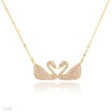 Twin Swan Gold Pendant