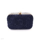 CLUTCH EMBRO FLOWERR-NAVY BLUE