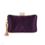 CLUTCH W/TASSEL PURPLE