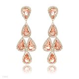 Bold Burnt Peach Drop Earrings