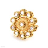 RING KUNDAN CIRCLE.-GOLD-FR