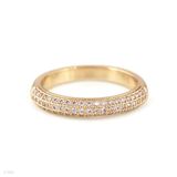 Delicate Micro Pave Thin Gold Band