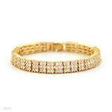 BRACELET 3LN ZC SD-GLD-CLEAR