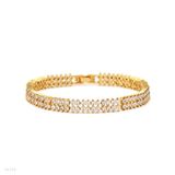 Gleaming 2 line round gold bracelet