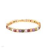 Attractive gold multi-color bracelet