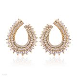 Fancy Stylish Gold U Earrings