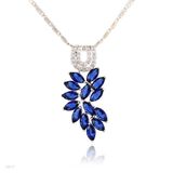 Stunning Blue Zircon Leaves Pendant