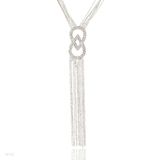 NECKLACE OVERLAP DROP LNG-SLVR-CLEAR