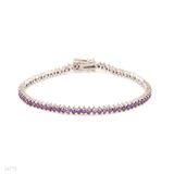 Delicate feminine round lavender tennis bracelet