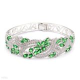 Ornate Leaf & Arch Tapered Bracelet