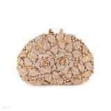 Rose garden gold clutch