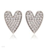 Long Heart Pave Studs