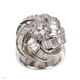 Overlap Baguette Orb Ring