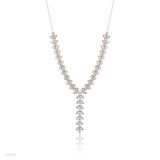 NECKLACE WRTH ZC LEAVES N51 SLVR-CLEAR