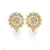 Crystal Pave flower earring