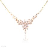 NECKLACE DLI FLWR WRTH ZC-GLD-CLEAR