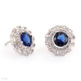 Blue Zircon Dazzling Stud earrings