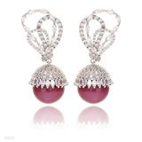 Triple Loop Pearl Earrings