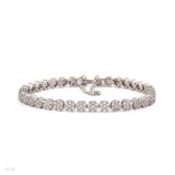 Dazzling flower silver bracelet