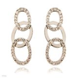 Classic Oval Rings Silver Earrings