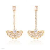 Elegant Gold Zircon Earrings