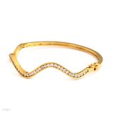 Sleek Finely Crafted Zigzag Cuff Bracelet