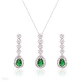 Classy petite flower drop green set