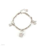 CHARM BRACELET ZC SD-SLVR-CLEAR