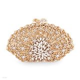 Luminous Lattice Gold Clutch