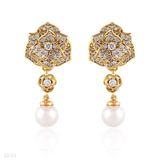 Delicate Feminine Gold Rose Earrings