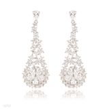 Feminine Floral Bunch Drop Earrings