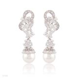 Ornate Capped Pearl Earrings