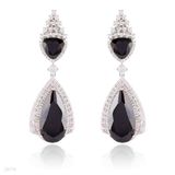 Magnificent Velvet Black Danging Earrings