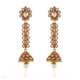Stylish Long Pear Pearl Jhumki Earrings