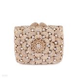 CLUTCH BRIDAL FLOWER. GOLD