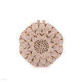 Breathtaking blooming flower silver clutch