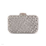 CLUTCH SEMI BRIDAL FANCY-SILVER