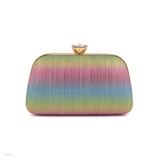 CLUTCH LG SHINY LINES-MULTI COLORS