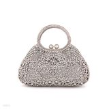 CLUTCH BRIDAL PURSE HANDLE-SILVER