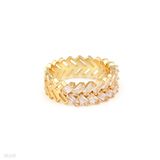 Ring Baguet Zircon Band Gold