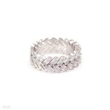 Ring Baguet Zircon Band Silver