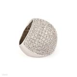 DAZZLING FULL PAVED SILVER RING